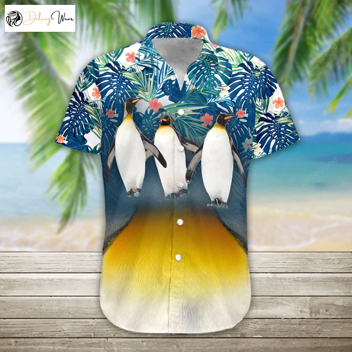 3D Penguin Hawaii Shirt – Men s Hawaiian Aloha Beach Shirt Hawaiian Shirts for Men