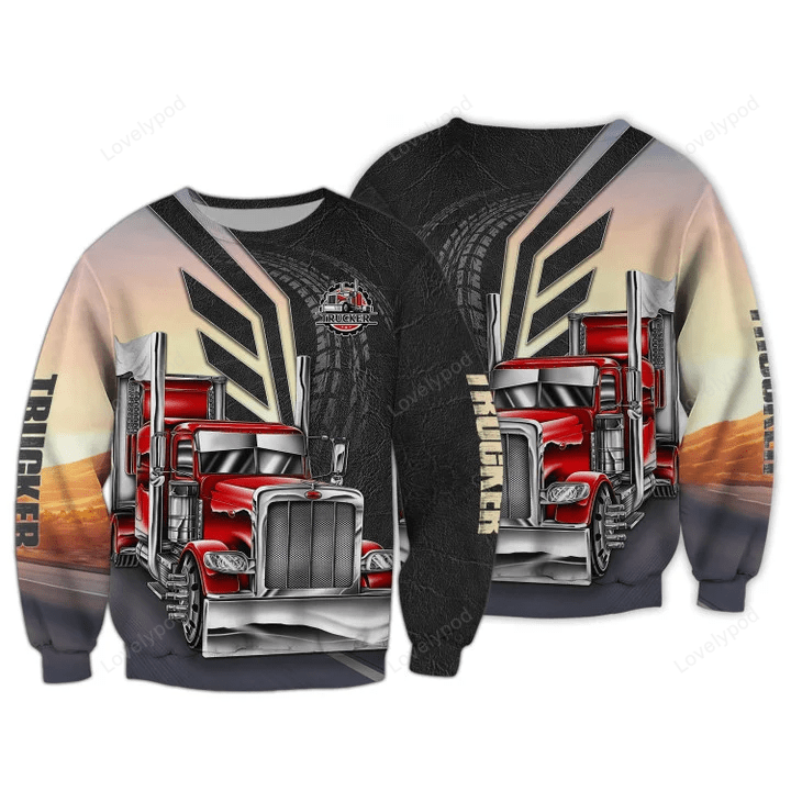 3D Truckers Shirt: Hoodie Hawaiian Polo – Perfect Gift for Truck Driver
