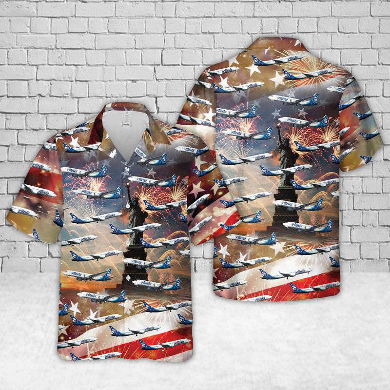 Alaska Airlines Boeing 737-9 MAX aircraft Hawaiian Shirt Gift for Men Dad Father Gift for Men Dad Father