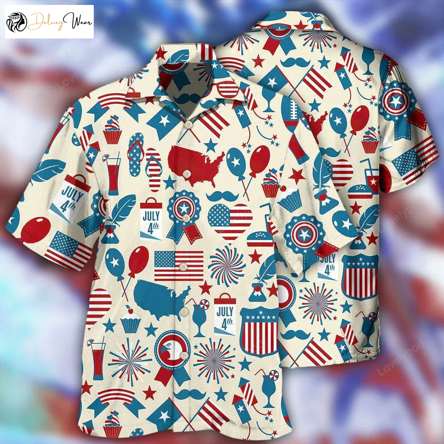 4th of July Hawaiian Shirt: Celebrate America s Independence Day with Patriotic Symbols