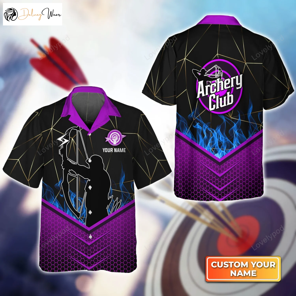 Ancher 3D Hawaiian Shirt: Gift for Archer Club & Sports Lovers