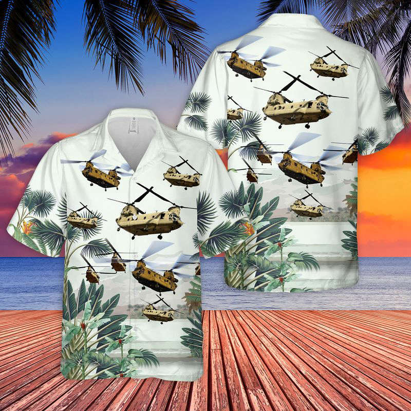 Army Boeing CH-47 Chinook Hawaiian Shirt Gift for Men Dad Father Gift for Men Dad Father