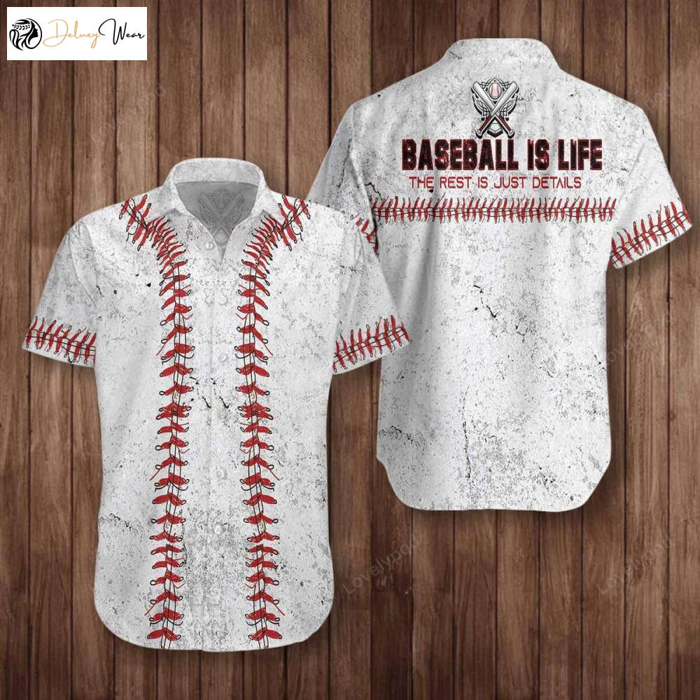 Baseball Is Life Hawaiian Aloha Shirt: Embrace the Details