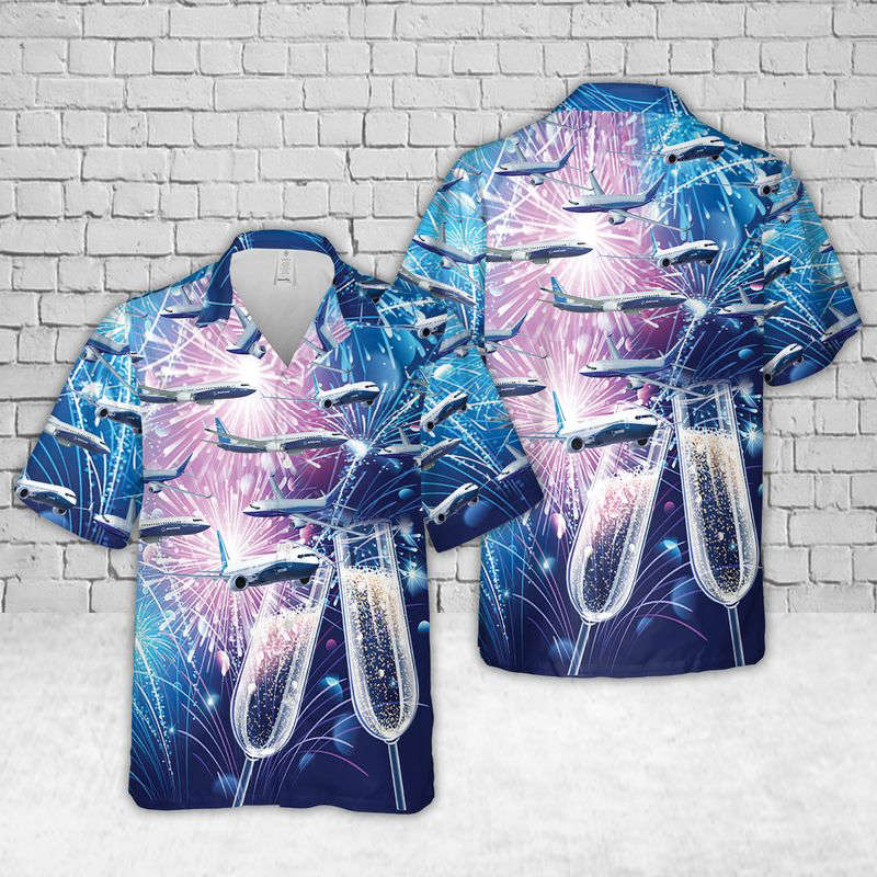 Boeing 737 Hawaiian Shirt Gift for Men Dad Father Gift for Men Dad Father