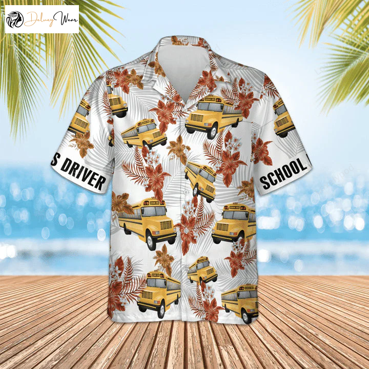 Hawaiian Aloha Bus Shirt: Perfect Summer Gift for Driver Dad & Grandpa