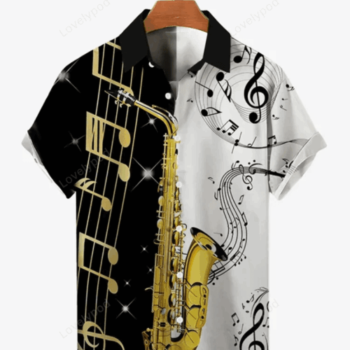 Stylish Color Contrast Hawaiian Shirt for Men & Women – Casual Lapel Short Sleeve