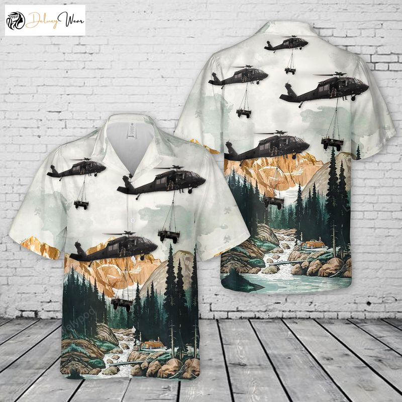 Colorado Army National Guard UH-60 Black Hawk Hawaiian Shirt – 2nd Battalion 135th Aviation Regiment