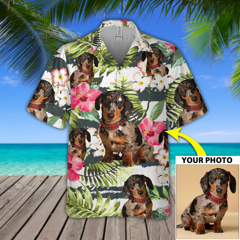 Custom Dog Flower Hawaiian Shirt – Aloha for Men & Women Perfect Gift for Dog Lovers
