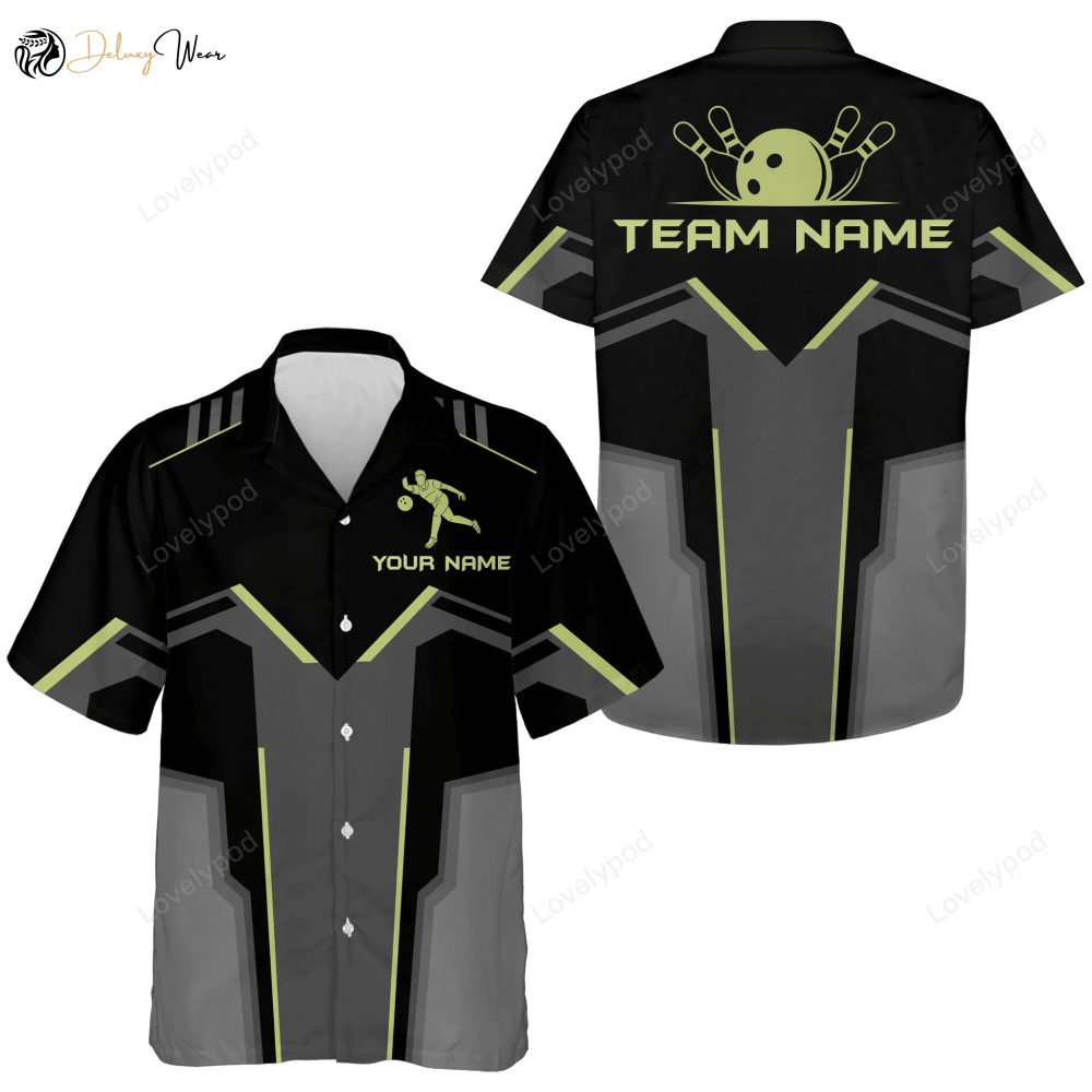 Custom Hawaiian Bowling Shirt for Men & Women Short Sleeve 3D Print Jersey