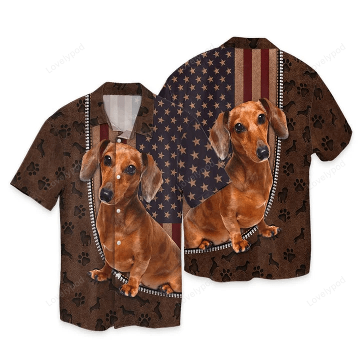 Dachshund 3D Full Print: Stylish Hawaiian Shirt Hoodie Zipper Hoodie – Perfect for Dog Lovers