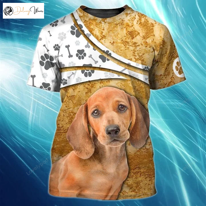 Dachshund 3D Full Print Shirts Hawaiian Shirt & Hoodie for Humans: Unleash Your Dachshund Love!