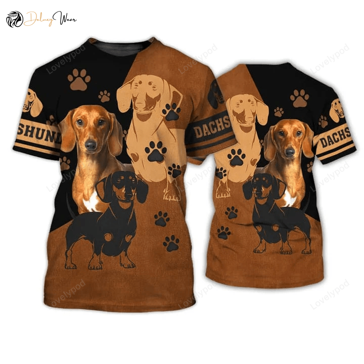 Dachshund 3D Shirts Hawaiian Shirt & Hoodie: Perfect Gift for Dachshund Lovers!