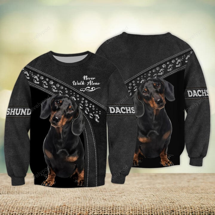 Dachshund Lover 3D Shirts Hawaiian Shirt Hoodie & Zipper Hoodie – Never Walk Alone!
