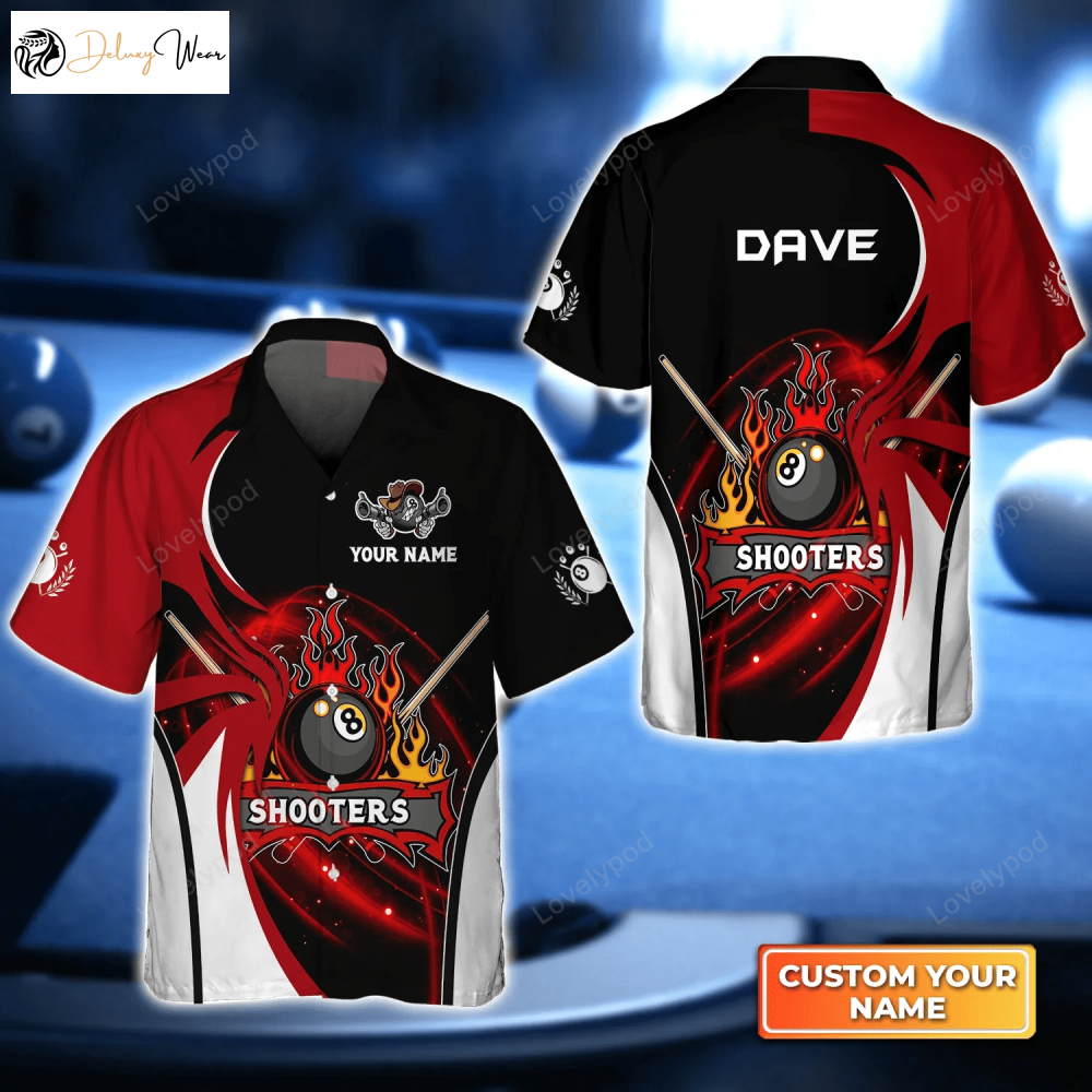 Dave Pool 8 Ball Hawaiian Shirt – Hit That 3D! Billiard Team Uniform & Gift For Players