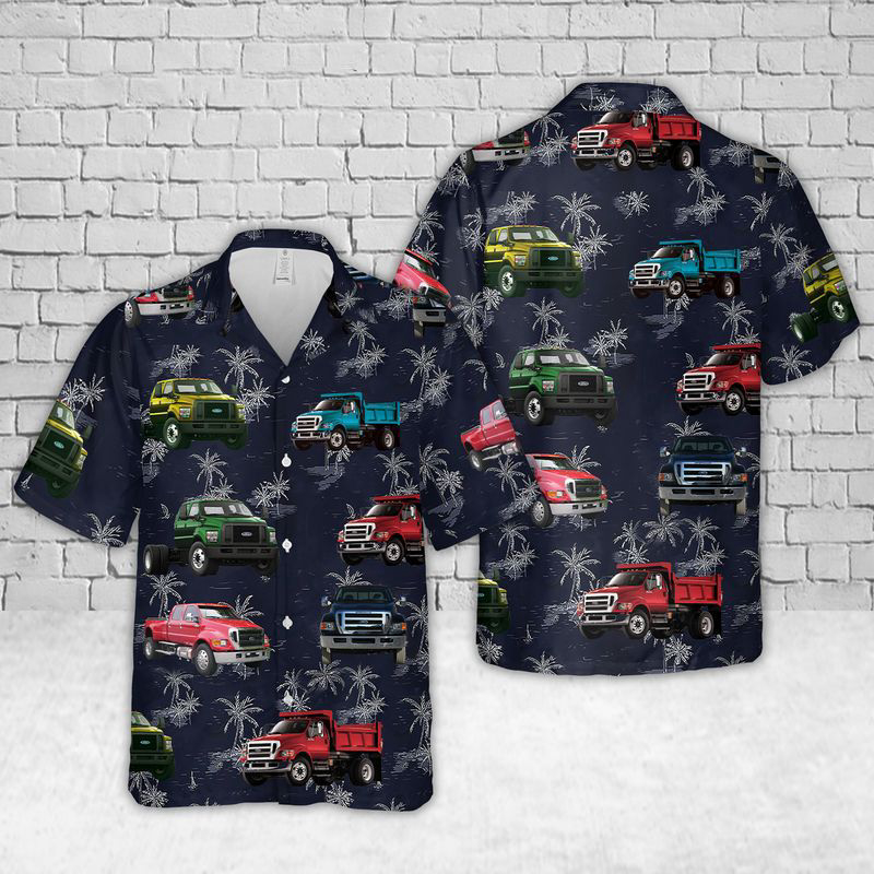 Ford F-650 Hawaiian Shirt Gift for Men Dad Father Gift for Men Dad Father