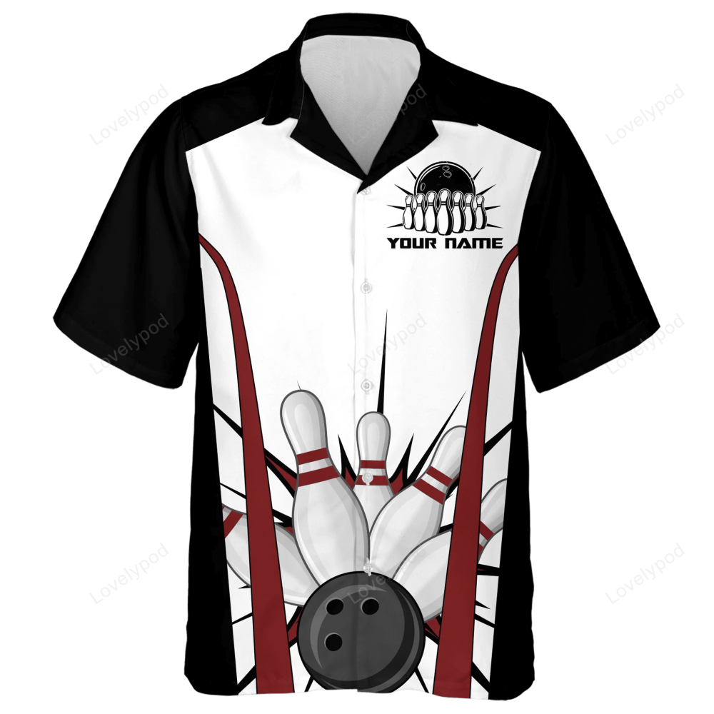 Custom Funny Hawaiian Bowling Shirt: Men Women s Name Bowlers Jersey with 3D Print – Bowling Excuses!