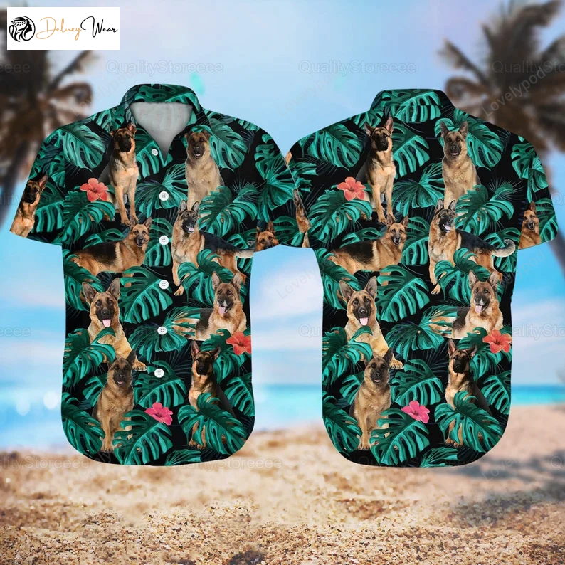 German Shepherd Hawaii Shirt: Authentic Hawaiian Beach Vacation Attire