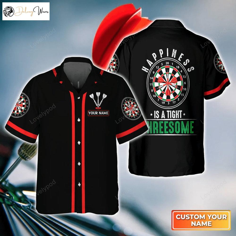 Customized 3D Hawaiian Shirt: Happiness Trio for Darts Players