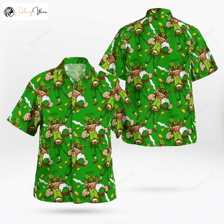 St Patrick s Day Hawaiian Shirt – Irish Whiskey Beer & Mr Beer – March 17 Celebration