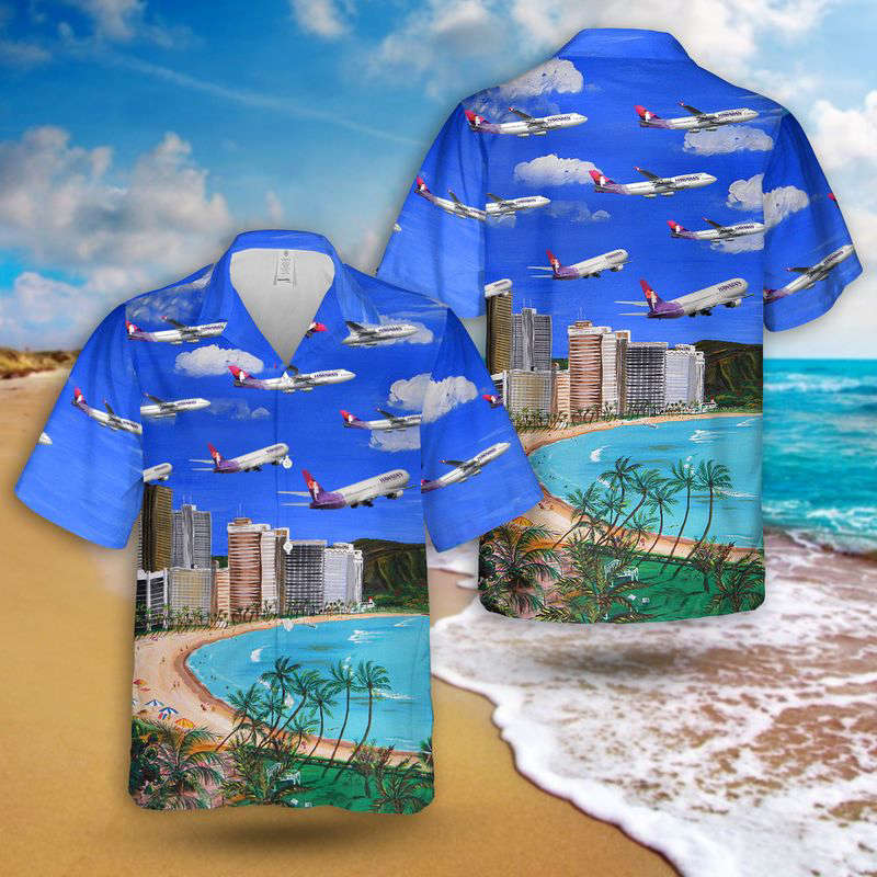 Hawaiian Airlines Airbus A321 Neo Hawaiian Shirt Gift for Men Dad Father Gift for Men Dad Father