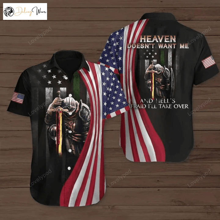 Independence Day Patriotic Hawaiian Shirt: Embrace Heaven s Fear Take Over with Style