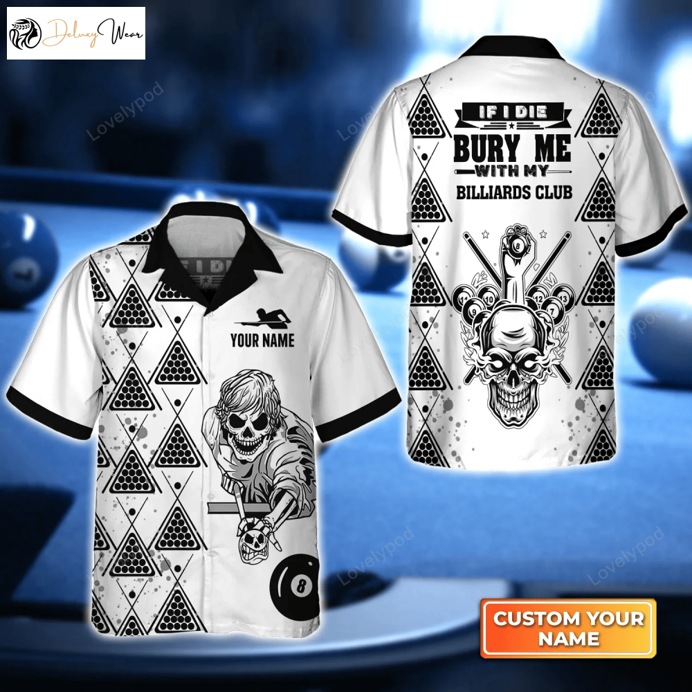 3D Hawaiian Billiards Club Shirt: Perfect Summer Gift for Billiard Lovers!