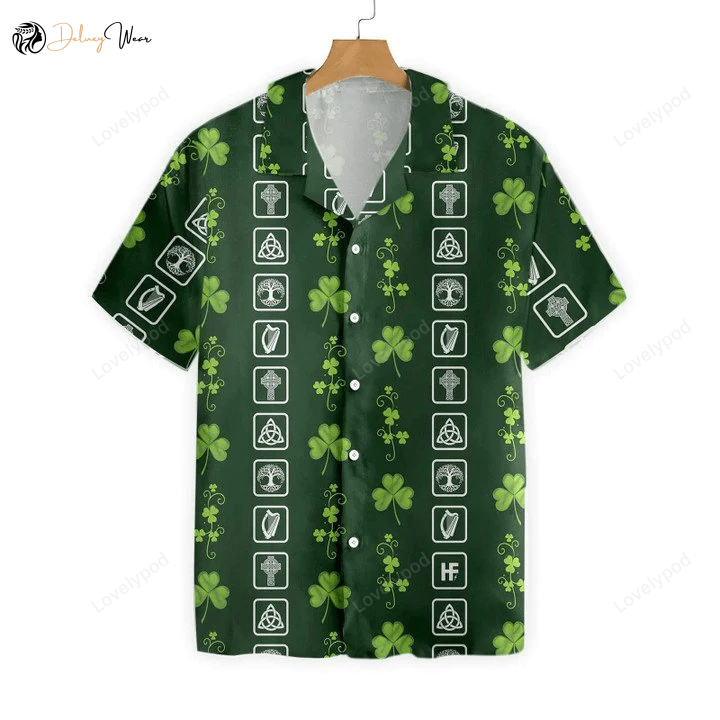 Stylish Irish Saint Patrick s Day 3D Hawaiian Aloha Shirt – Perfect for Celebrating in Style!