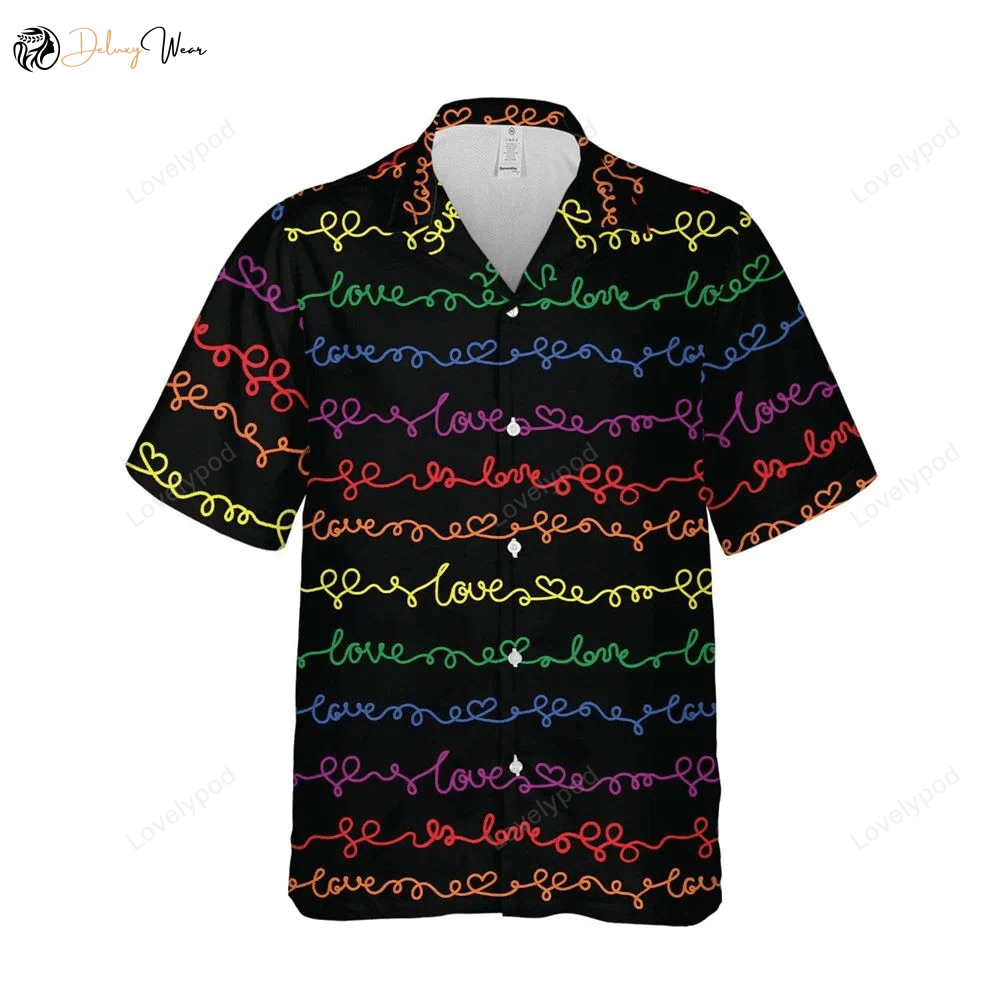 Colorful Rainbow LGBT Pride Hawaiian Shirts – Perfect for Summer Aloha Vibes!