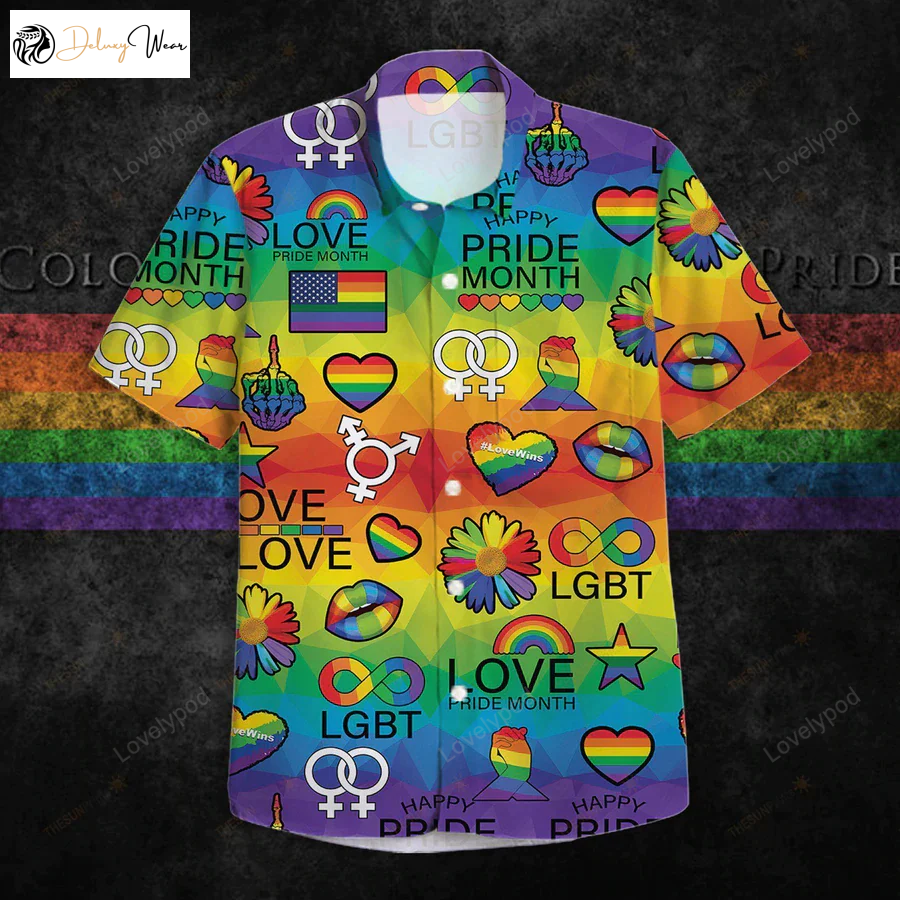 Colorful LGBT Aloha Hawaiian Shirts: Celebrate Love Pride with Rainbow Patterns
