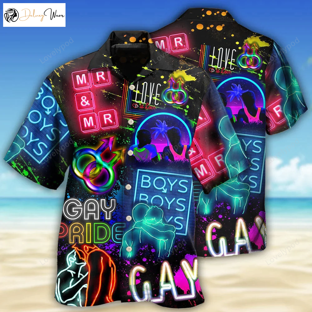 LGBT Aloha Hawaiian Shirts: Colorful Rainbow Pride for Summer
