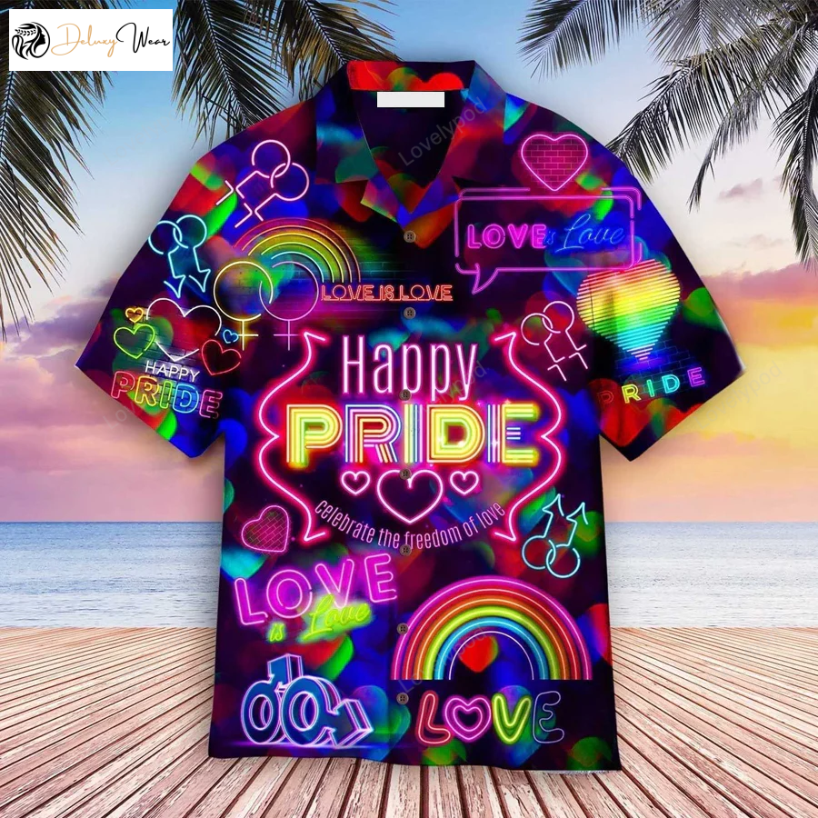 Rainbow LGBT Aloha Hawaiian Shirts: Vibrant Summer Wear for Gaymers & Lesbians