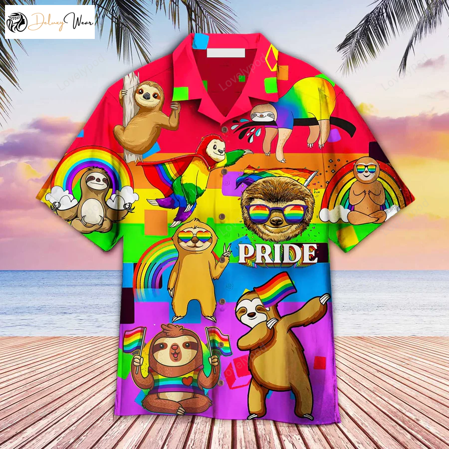 Colorful LGBT Aloha Hawaiian Shirts – Perfect for Summer & Pride Month