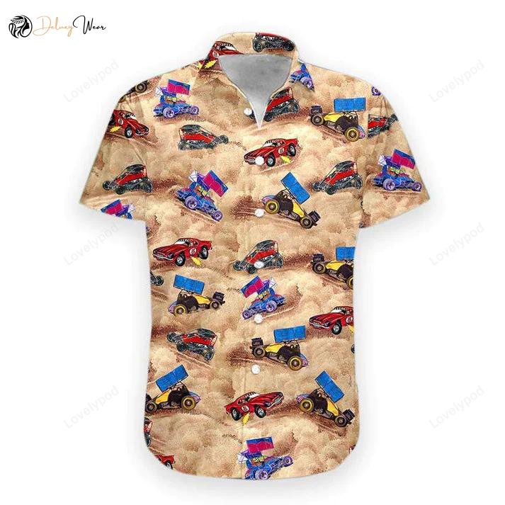 Ultimate Hawaiian Shirt for Men and Women: Lovelypod 3D Dirt Track Racing
