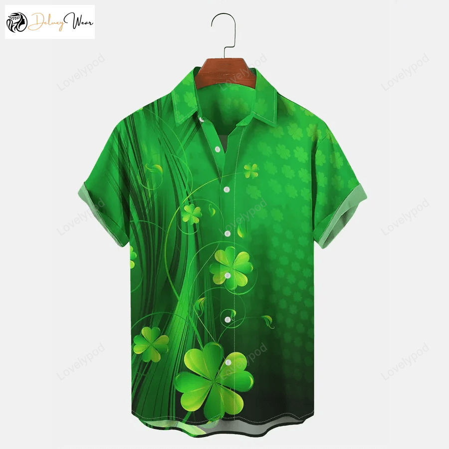 St Patrick s Leprechaun Hawaiian Shirt Gift for Men Dad Father: Perfect Men s Holiday Gift