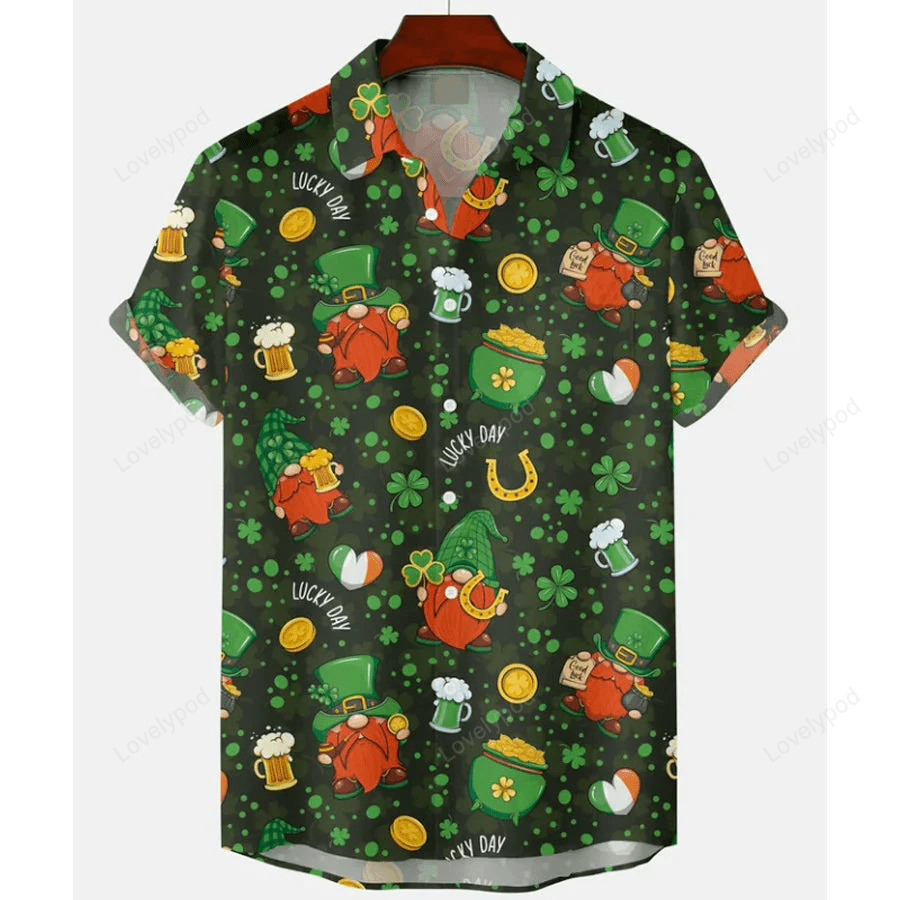 St Patrick s Day Men s Hawaiian Shirt – Perfect Gift for Patrick s Day Celebrations