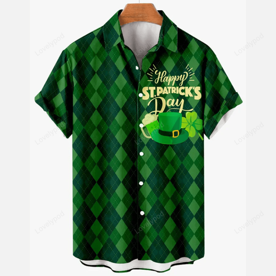 St Patrick s Day Men s Hawaiian Shirt – Perfect Gift for Patrick s Day Celebrations