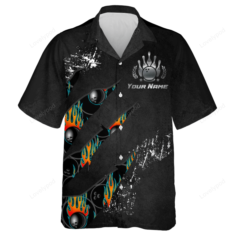 Custom Hawaiian Bowling Shirt – Stylish Men & Women s Short Sleeve Jersey for Strike Bowlers