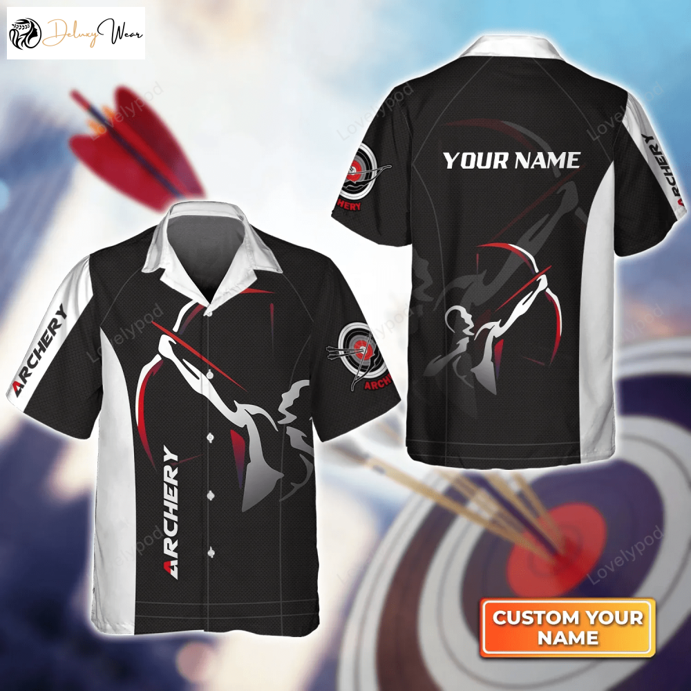 Custom 3D Hawaiian Shirt: Personalized National Archery Team Gift for Archer Sport Lovers