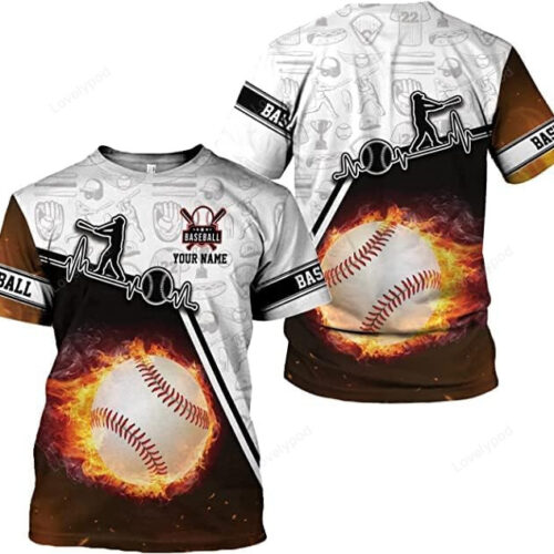 Custom Name 3D Baseball Shirts – Personalized Baseball Hawaiian Shirt for Men & Women