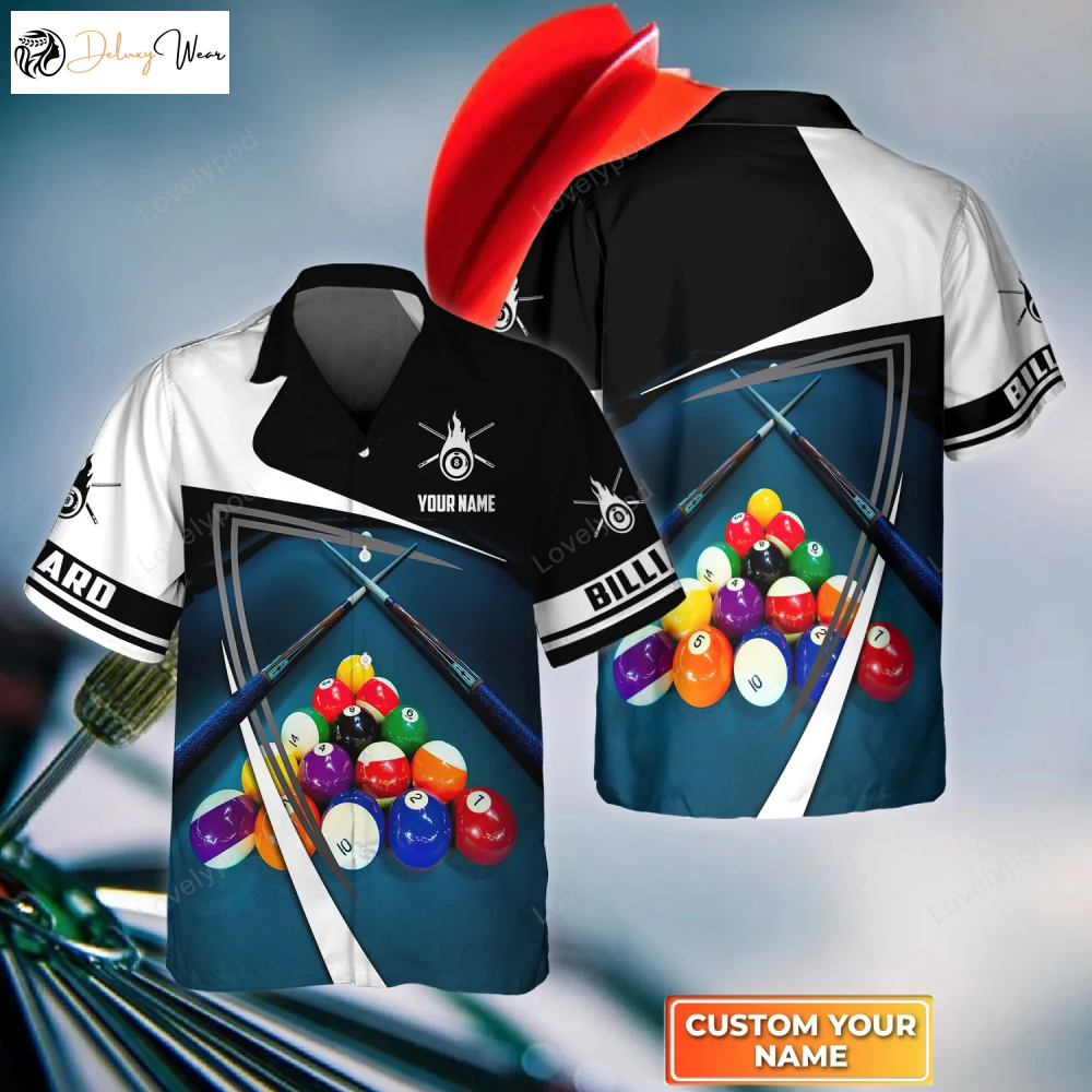 Custom 3D Hawaiian Shirt for Pool Billiard Players – Personalized Gift & Stylish Attire