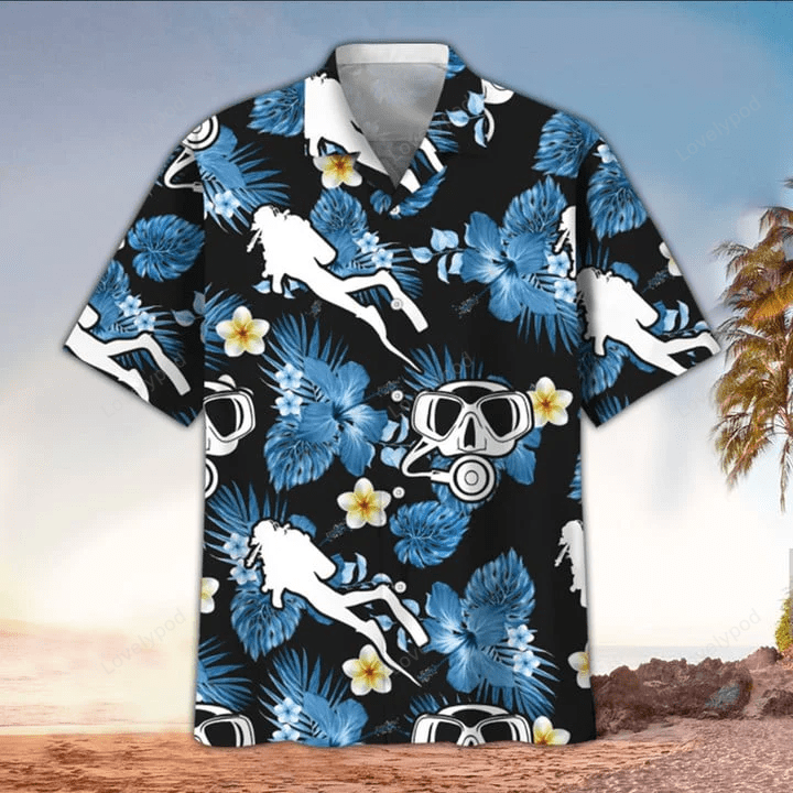 Scuba Hawaiian Shirt for Men and Women – Perfect Gift for Scuba Lovers