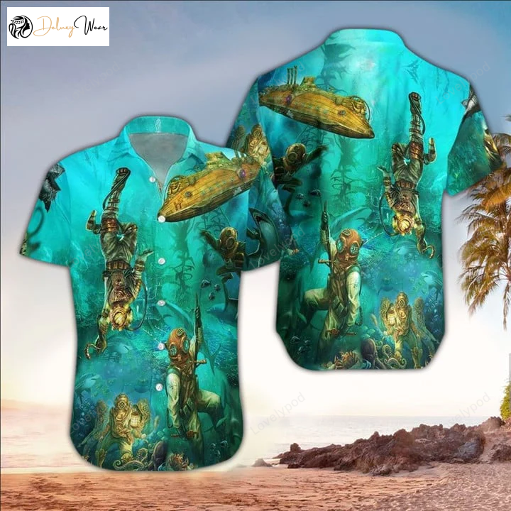 Scuba Hawaiian Shirt for Men and Women – Perfect Gift for Scuba Lovers