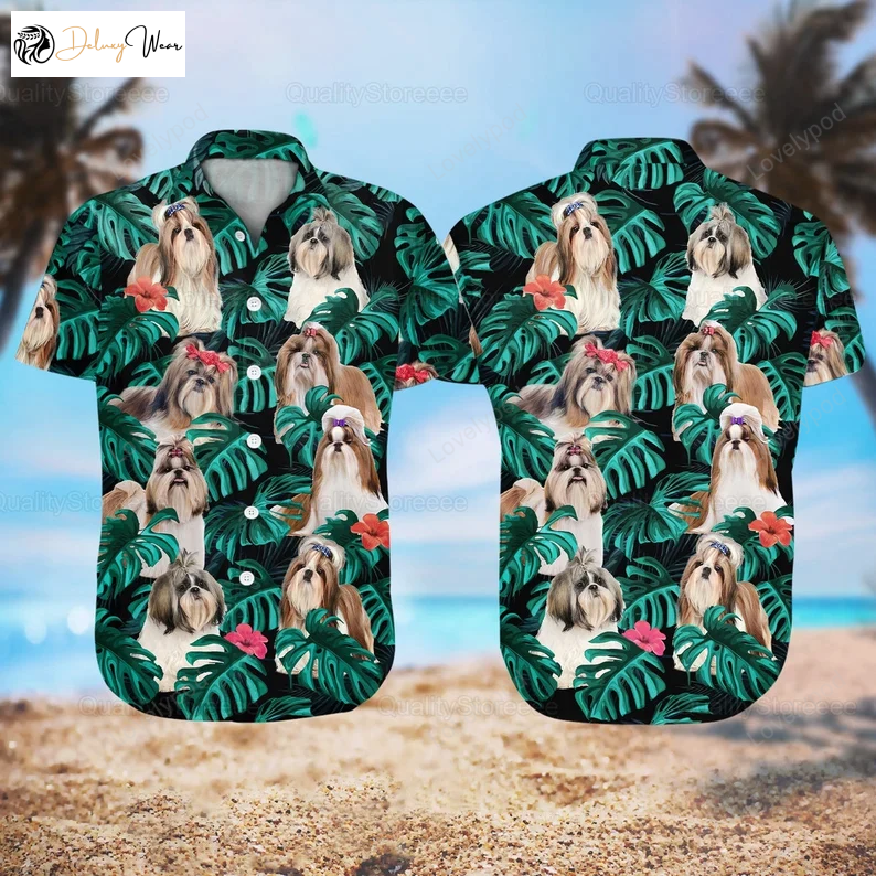 Shih Tzu Hawaii Shirt: Stylish Dog Hawaiian Shirts for Beach Vacation