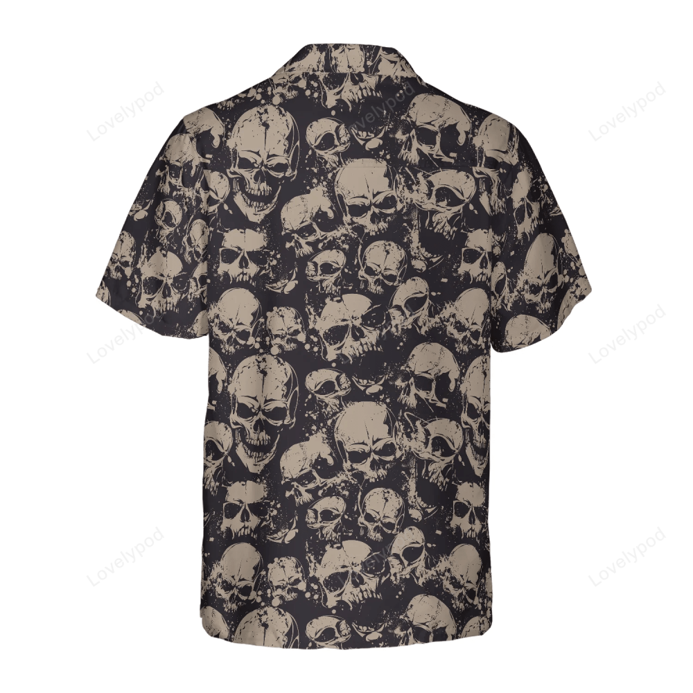 Men s Skull Hawaiian Shirt: Cool Summer Gift for Skull Lovers