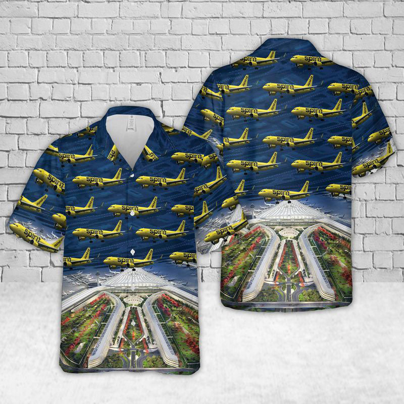 Spirit Airlines Airbus A320 Hawaiian Shirt Gift for Men Dad Father Gift for Men Dad Father