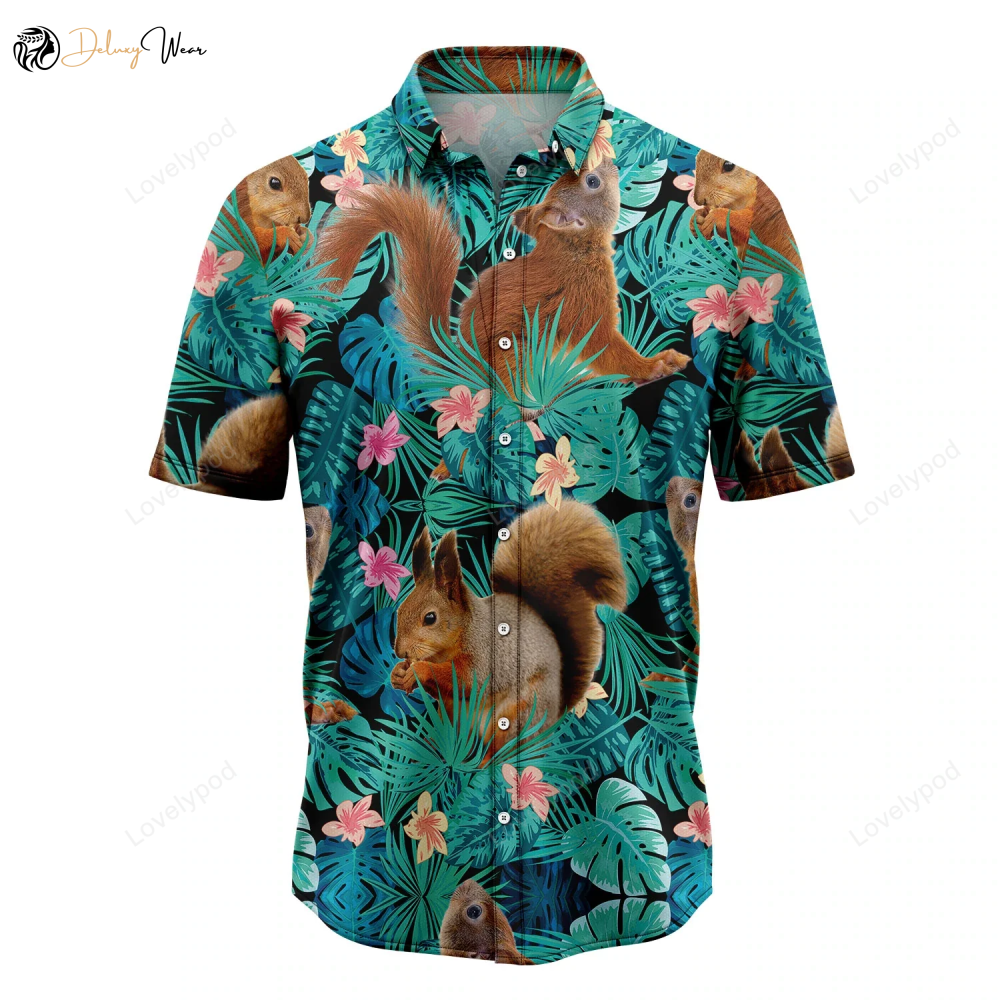 Squirrels Tropical Hawaii Shirt – Summer Hawaiian Shirts for Men & Women Aloha Beach Style