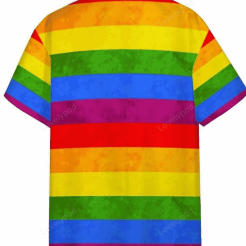 Colorful Rainbow Dog Hawaiian Shirt Gift for Men Dad Father – Pride Graphic Prints for Casual Outings