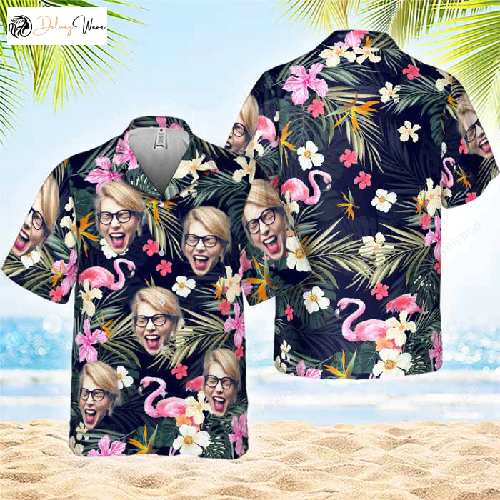 Summer Vibe Hawaiian Shirt – Personalized Custom Face Unisex Upload Image – Perfect Gift for Pet Owners & Family