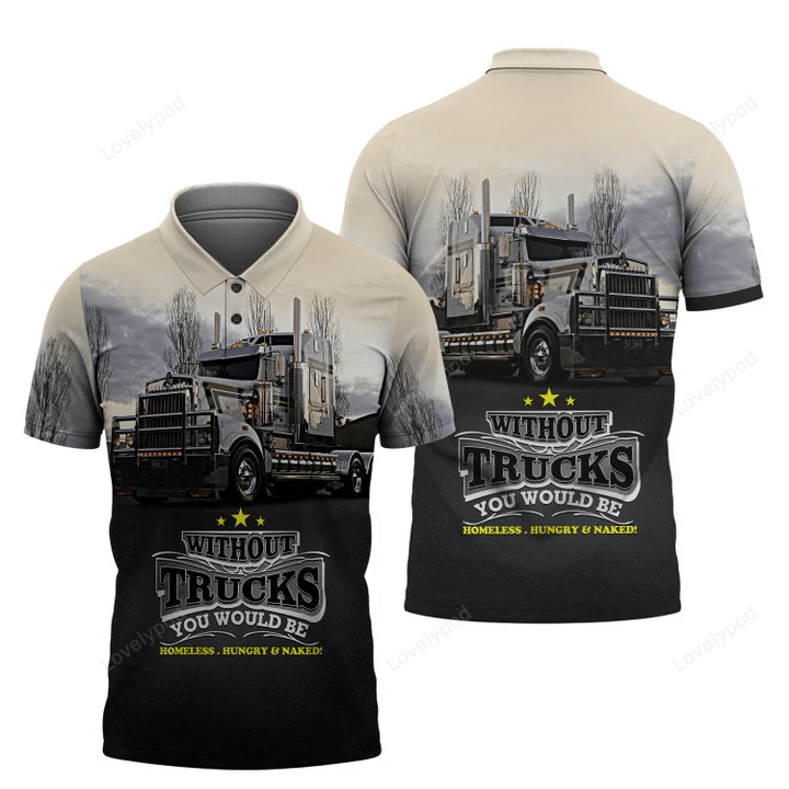 Trucker 3D Shirt & Hoodie: The Perfect Gift for Truckers – Hawaiian Polo Styles Available