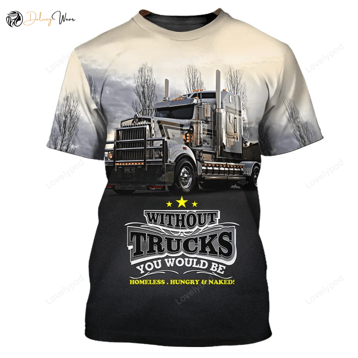 Trucker 3D Shirt & Hoodie: The Perfect Gift for Truckers – Hawaiian Polo Styles Available